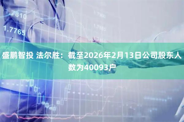 盛鹏智投 法尔胜：截至2026年2月13日公司股东人数为40093户
