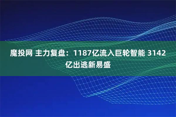 魔投网 主力复盘：1187亿流入巨轮智能 3142亿出逃新易盛